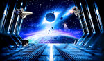 宇宙星空3D立体画地画