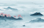 新款山水现代背景 TIF分层