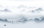 意境山水现代背景 TIF分层