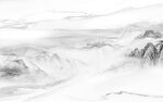 灰色 背景墙山水 TIF分层画