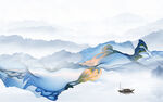 中国风客厅意境山水 TIF分层