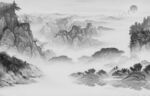 人气 山水新背景墙 文件分层 