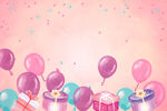儿童生日会气球装饰礼物派对场景