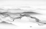 高清 灰色山水背景 文件分层 