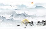 新中式背景墙