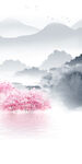 中式玄关山水图 TIF分层 
