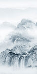 国画玄关山水图 TIF分层 