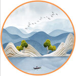 水墨山水画 