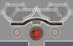 新中式瓦片古典背景墙