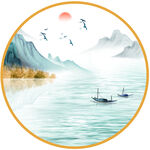 水墨山水画 