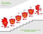 党建楼梯墙 