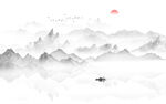 水墨山水画