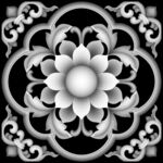 方形洋花