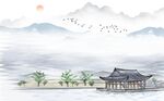 新中式电视背景墙