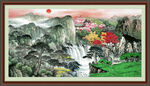 客厅山水画 
