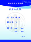 老人会会员展示牌