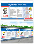 扬尘治理防护公示牌