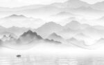 客厅背景墙山水 TIF分层图