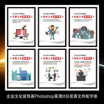 企业文化标语展板装饰画海报墙贴