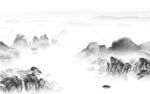 高档灰色客厅山水 TIF分层