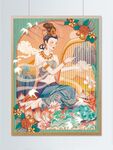 国潮敦煌圣诞中国风插画海报