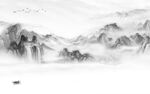 新款山水电视背景 tif分层