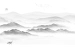 简约山水灰色背景 tif分层