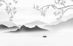 意境灰色背景山水 TIF分层