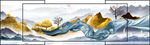 晶瓷画山水风景画飘带