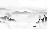 高档灰色高雅山水 tif分层