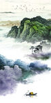 新款 简约山水玄关 tif分层