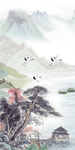 国画高清意境玄关 文件分层画