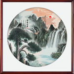 迎客松国画