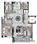 室内户型彩平图