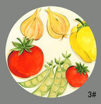 水彩手绘蔬菜水果西红柿