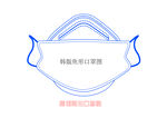 鱼形口罩线条图