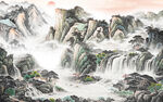 古风高端山水画 TIF分层图