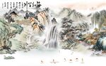 古风意境山水背景 TIF分层