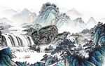高清 意境山水背景 TIF分层