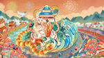 虎年插画新年吉祥海报