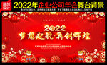 2022虎年企业年会舞台背景