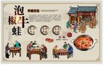 泡椒牛蛙背景墙