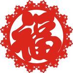 圆形 花边 福字 新设计