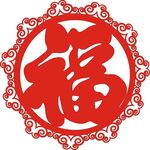圆形 花边 福字 新设计