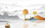 新中式背景墙
