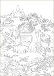 山水线描