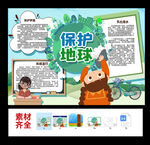 保护地球低碳生活小报手抄报模板