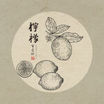 手绘柠檬