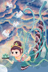 飞天插画