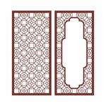 中式矢量雕花花纹